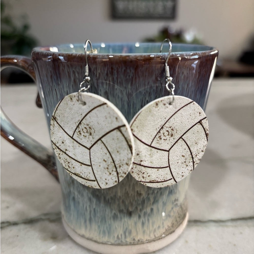 Handcrafted Volleyball Earrings